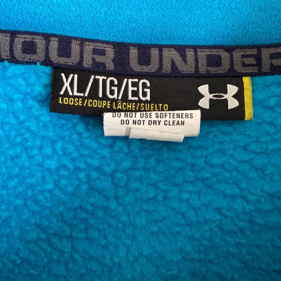 UA Mens Half Zip Fleece Jacket - Picture 3 of 4